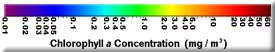 Chlorophyll color key