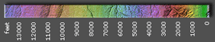 topographic map key of elevations
